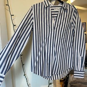 Blue and White Stripe Gap button down shirt